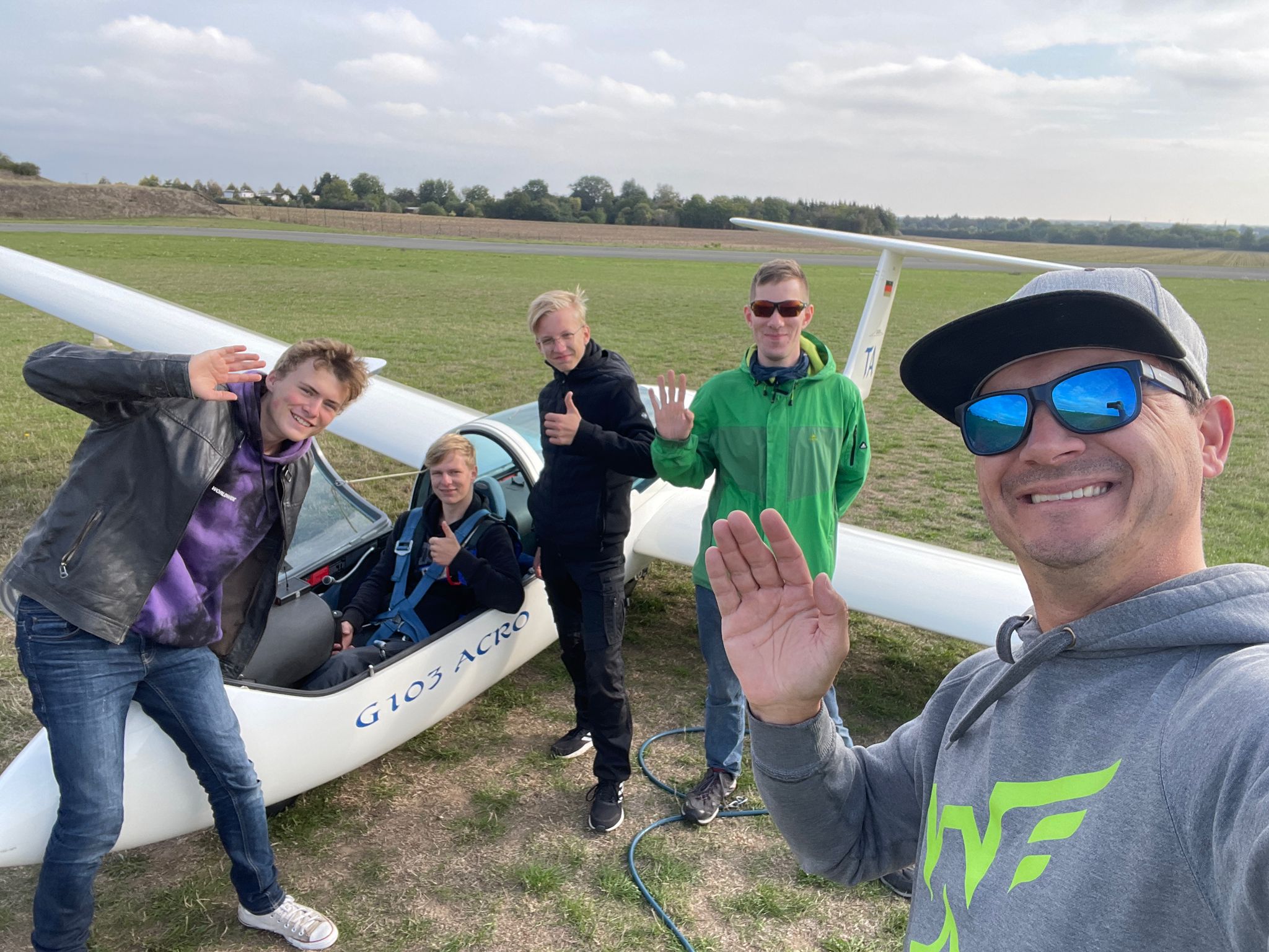 Flugschüler mit Fluglehrer